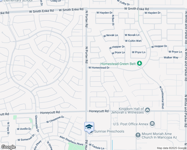 map of restaurants, bars, coffee shops, grocery stores, and more near 41398 West Somers Drive in Maricopa