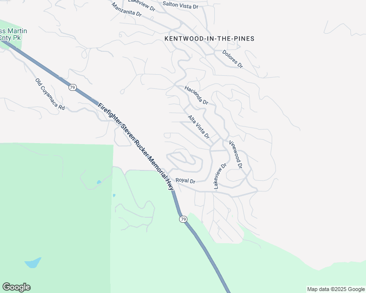 map of restaurants, bars, coffee shops, grocery stores, and more near Highland Drive in Julian
