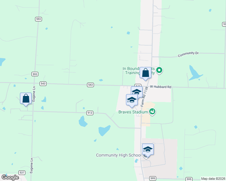 map of restaurants, bars, coffee shops, grocery stores, and more near 18584 County Road 543 in Nevada