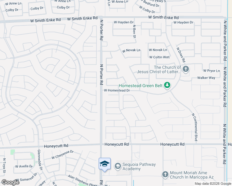 map of restaurants, bars, coffee shops, grocery stores, and more near 41308 West Curtis Lane in Maricopa