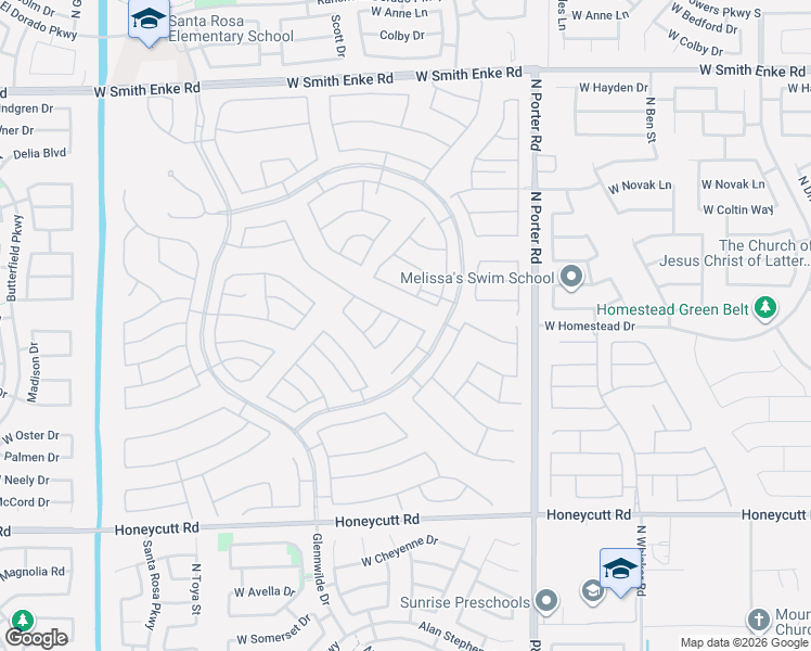 map of restaurants, bars, coffee shops, grocery stores, and more near 41995 West Dorsey Drive in Maricopa