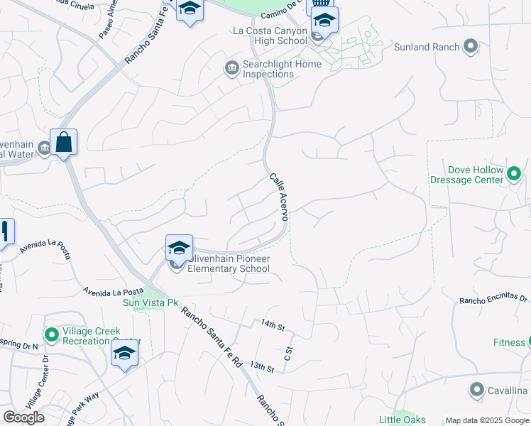 map of restaurants, bars, coffee shops, grocery stores, and more near 3464 Camino Largo in Carlsbad