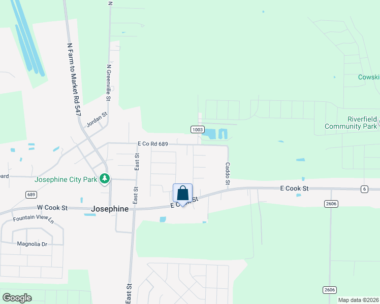 map of restaurants, bars, coffee shops, grocery stores, and more near 214 Babbit Road in Royse City