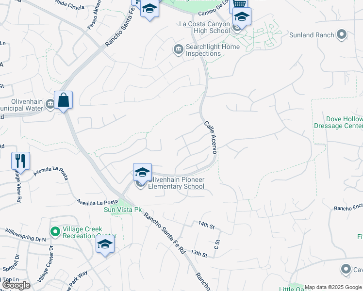 map of restaurants, bars, coffee shops, grocery stores, and more near 3434 Paseo Ancho in Carlsbad