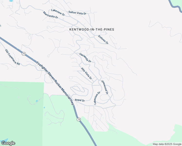 map of restaurants, bars, coffee shops, grocery stores, and more near 3462 Lakeview Drive in Julian
