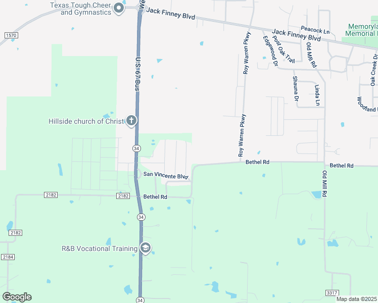 map of restaurants, bars, coffee shops, grocery stores, and more near 2863 Bethel Drive in Greenville