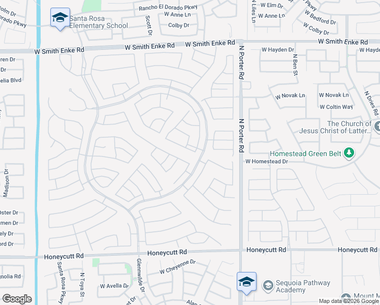 map of restaurants, bars, coffee shops, grocery stores, and more near North Lemon Drop Drive in Maricopa