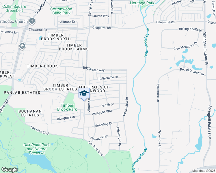 map of restaurants, bars, coffee shops, grocery stores, and more near 3625 Danbury Lane in Plano