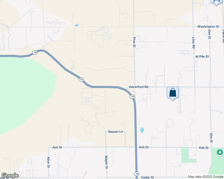 map of restaurants, bars, coffee shops, grocery stores, and more near 1040 Haverford Road in Ramona