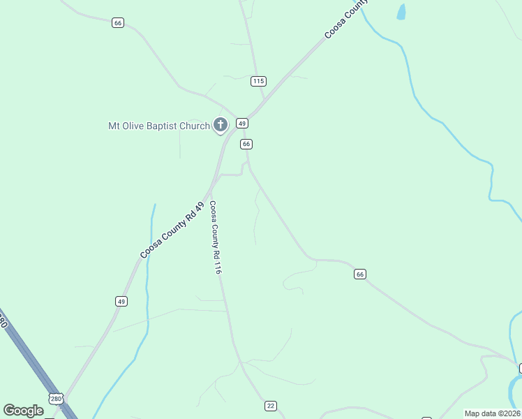 map of restaurants, bars, coffee shops, grocery stores, and more near 85 Muskogee Trail in Goodwater