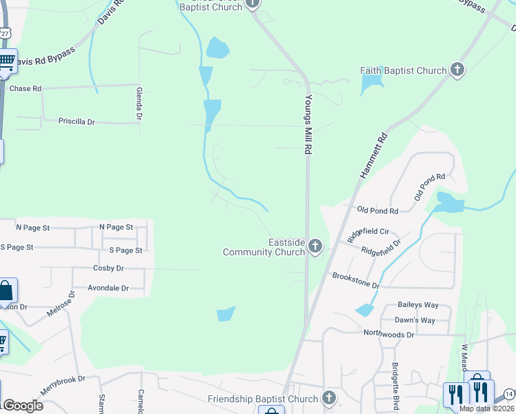 map of restaurants, bars, coffee shops, grocery stores, and more near 120 Celebration Boulevard in LaGrange