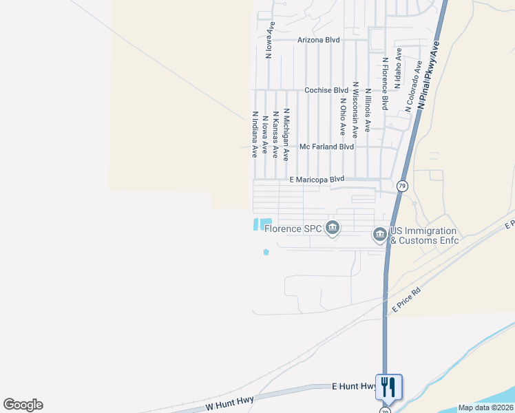 map of restaurants, bars, coffee shops, grocery stores, and more near 105 East Hedge Drive in Florence