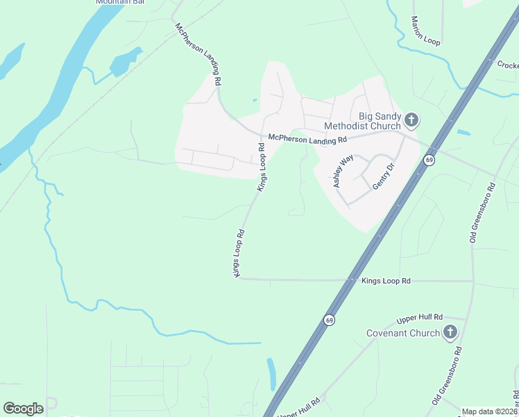map of restaurants, bars, coffee shops, grocery stores, and more near 11901 Kings Loop Road in Tuscaloosa