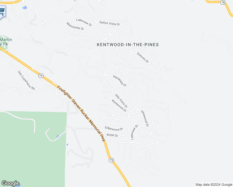 map of restaurants, bars, coffee shops, grocery stores, and more near 3409 Alta Vista Drive in Julian