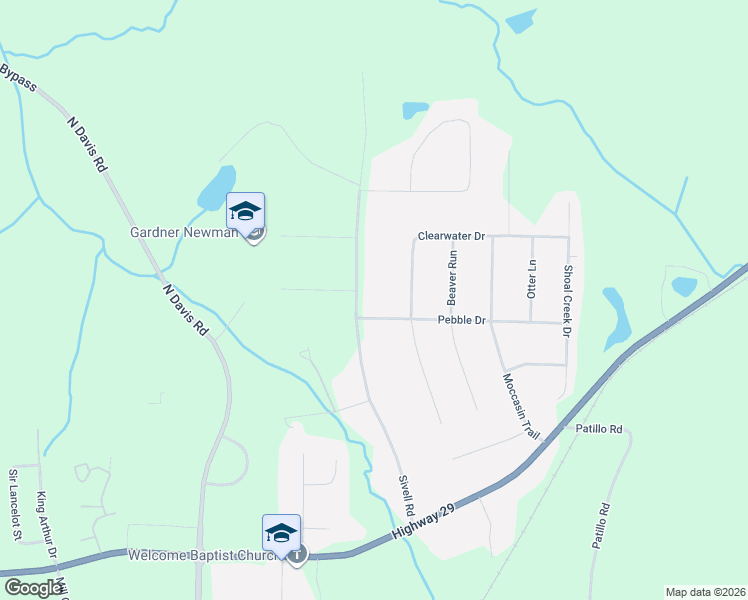 map of restaurants, bars, coffee shops, grocery stores, and more near 300 Sivell Road in LaGrange