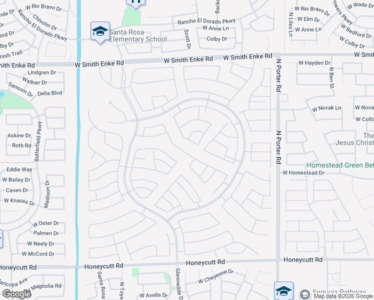 map of restaurants, bars, coffee shops, grocery stores, and more near 20499 North Lemon Drop Drive in Maricopa