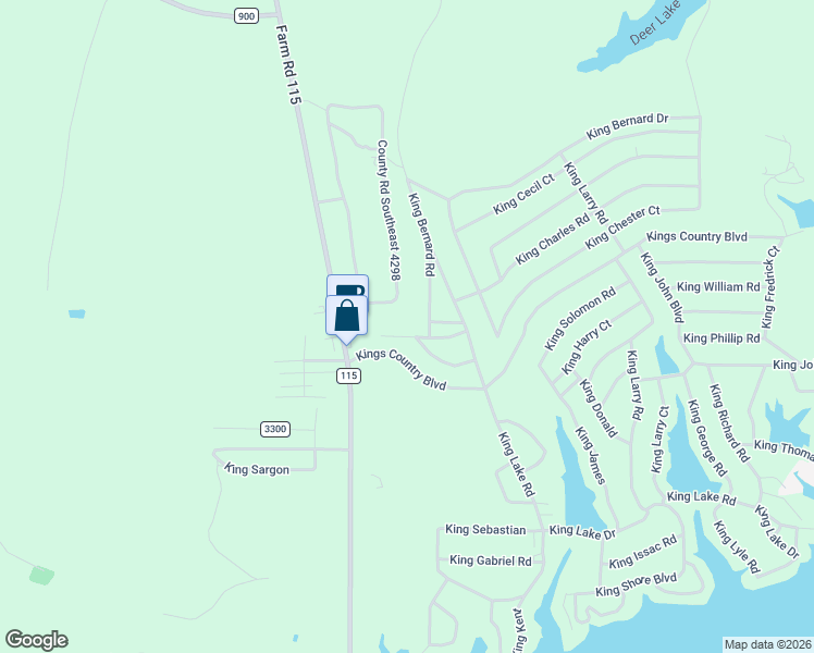 map of restaurants, bars, coffee shops, grocery stores, and more near Kings Country Boulevard in Scroggins