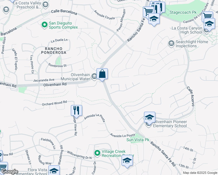map of restaurants, bars, coffee shops, grocery stores, and more near 8012 Avenida Secreto in Carlsbad