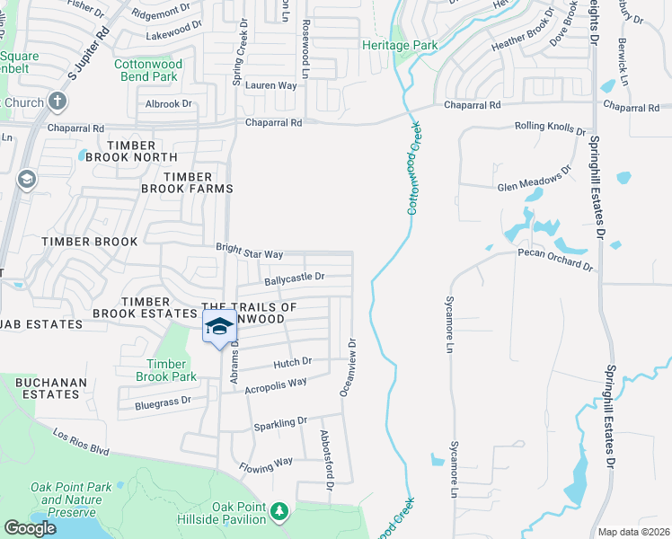map of restaurants, bars, coffee shops, grocery stores, and more near 3632 Bright Star Way in Plano