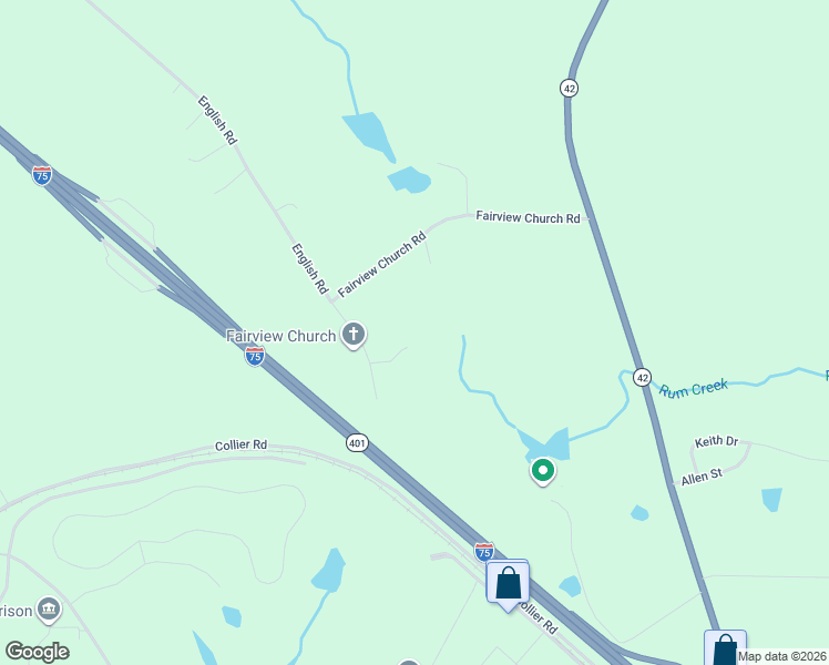 map of restaurants, bars, coffee shops, grocery stores, and more near 428 Fairview Church Road in Forsyth