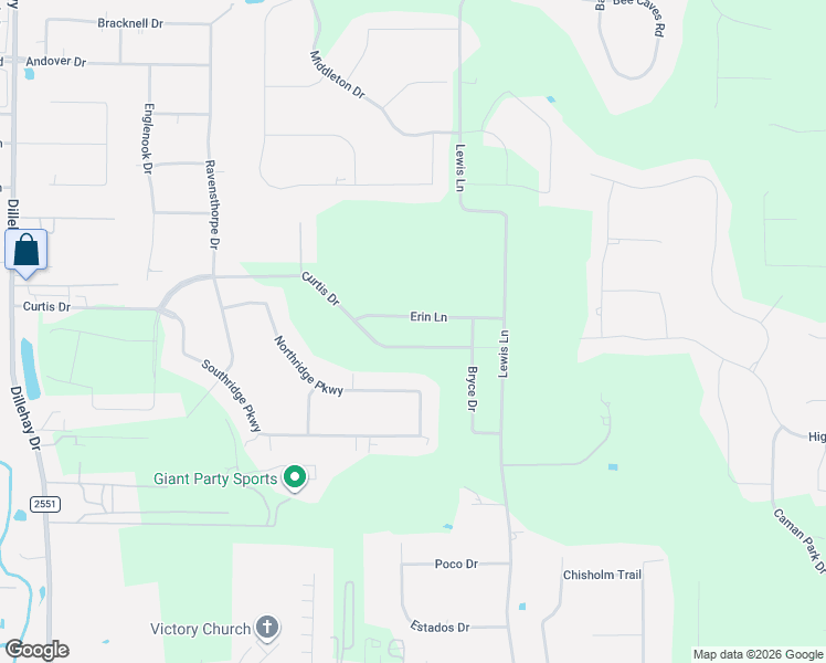 map of restaurants, bars, coffee shops, grocery stores, and more near 6603 Erin Lane in Parker