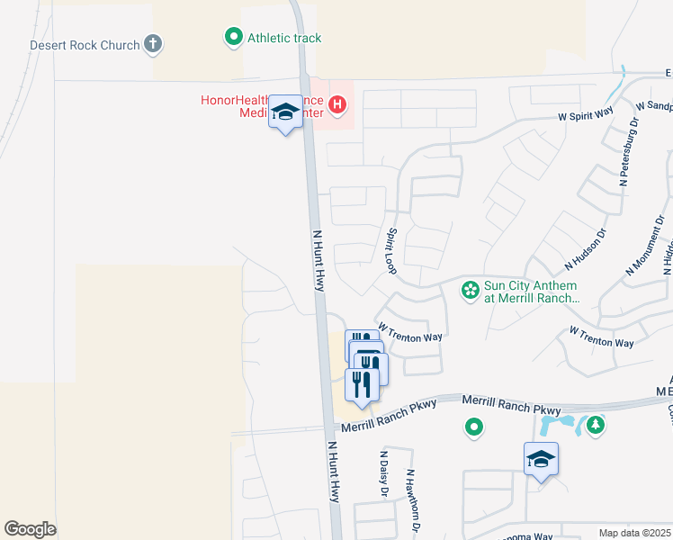 map of restaurants, bars, coffee shops, grocery stores, and more near 4006 N Cottonwood Drive in Florence