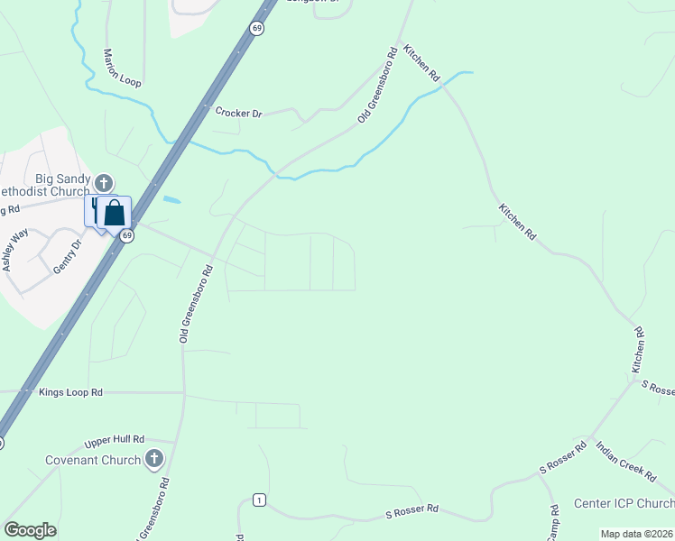 map of restaurants, bars, coffee shops, grocery stores, and more near 14322 Old Greensboro Road in Tuscaloosa