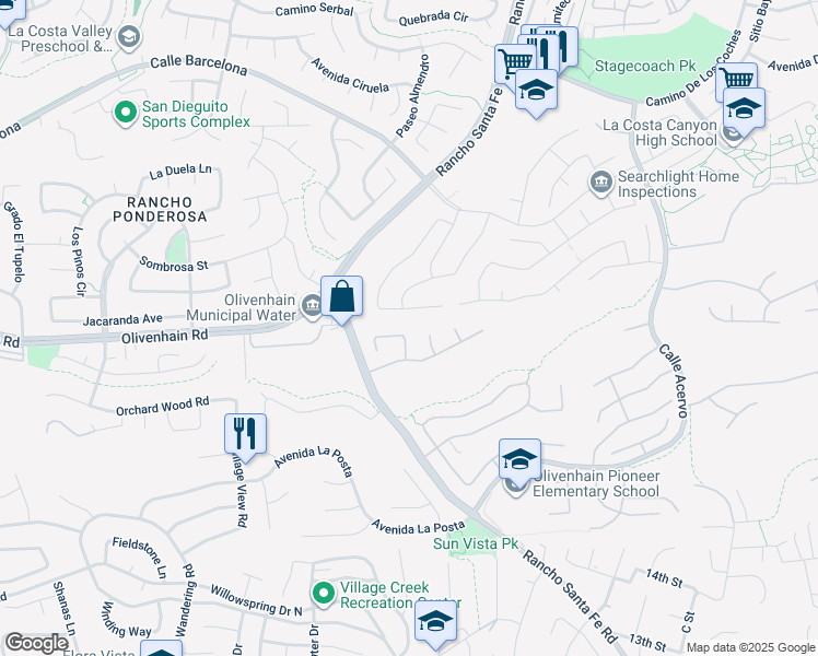 map of restaurants, bars, coffee shops, grocery stores, and more near 8052 Avenida Secreto in Carlsbad