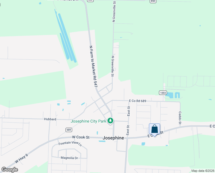 map of restaurants, bars, coffee shops, grocery stores, and more near 206 Jordan Road in Farmersville