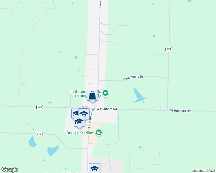 map of restaurants, bars, coffee shops, grocery stores, and more near 842 Farm Road 1138 in Nevada