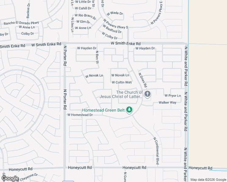 map of restaurants, bars, coffee shops, grocery stores, and more near 20653 Madeline Street in Maricopa