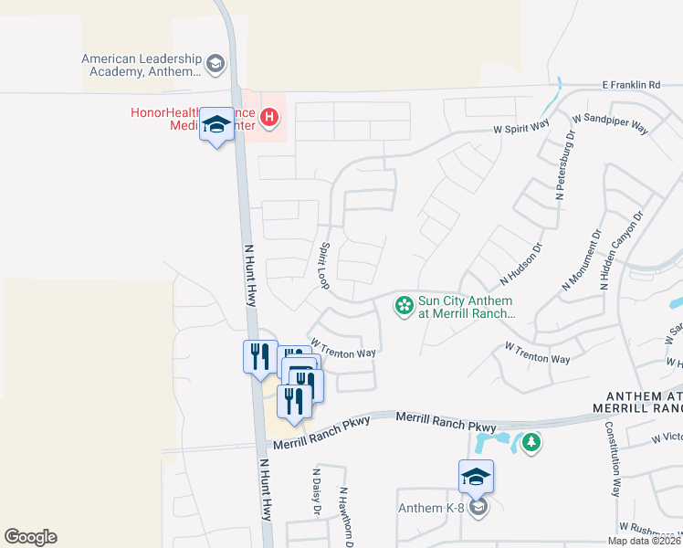 map of restaurants, bars, coffee shops, grocery stores, and more near 8088 West Silver Spring Way in Florence