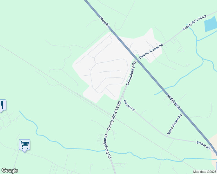 map of restaurants, bars, coffee shops, grocery stores, and more near 1368 Wild Goose Trail in Summerville