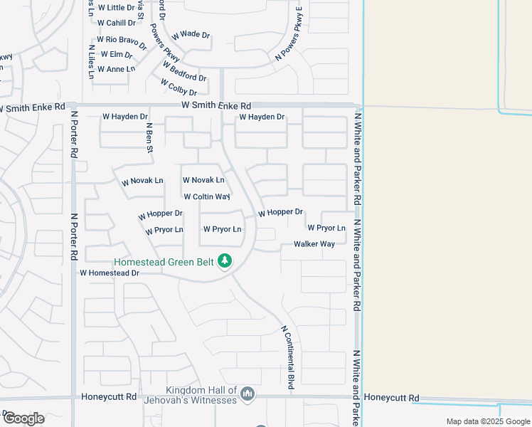 map of restaurants, bars, coffee shops, grocery stores, and more near 34127 Hopper Drive in Maricopa