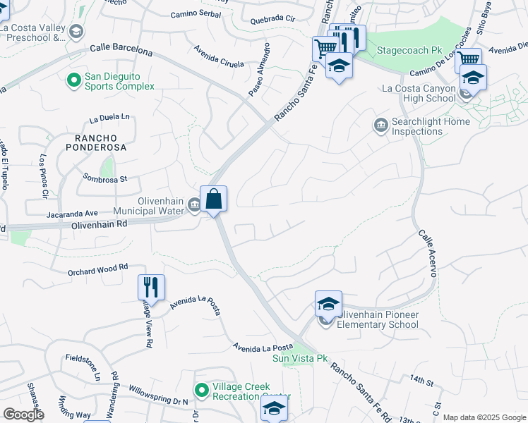 map of restaurants, bars, coffee shops, grocery stores, and more near 8052 Avenida Secreto in Carlsbad