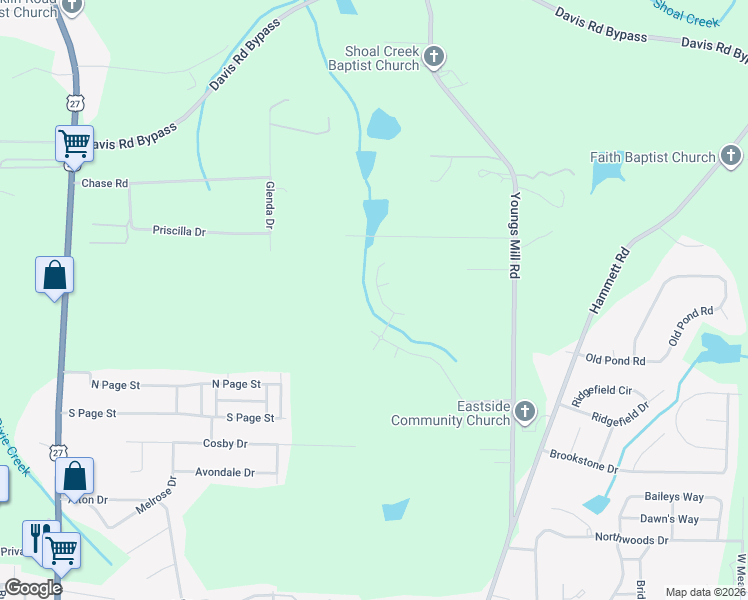 map of restaurants, bars, coffee shops, grocery stores, and more near 517 Tradition Place in LaGrange