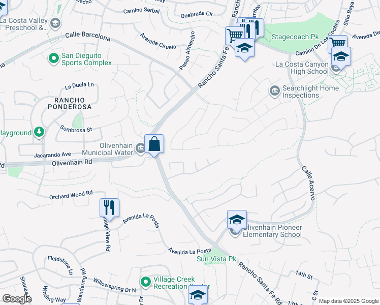 map of restaurants, bars, coffee shops, grocery stores, and more near 8052 Avenida Secreto in Carlsbad