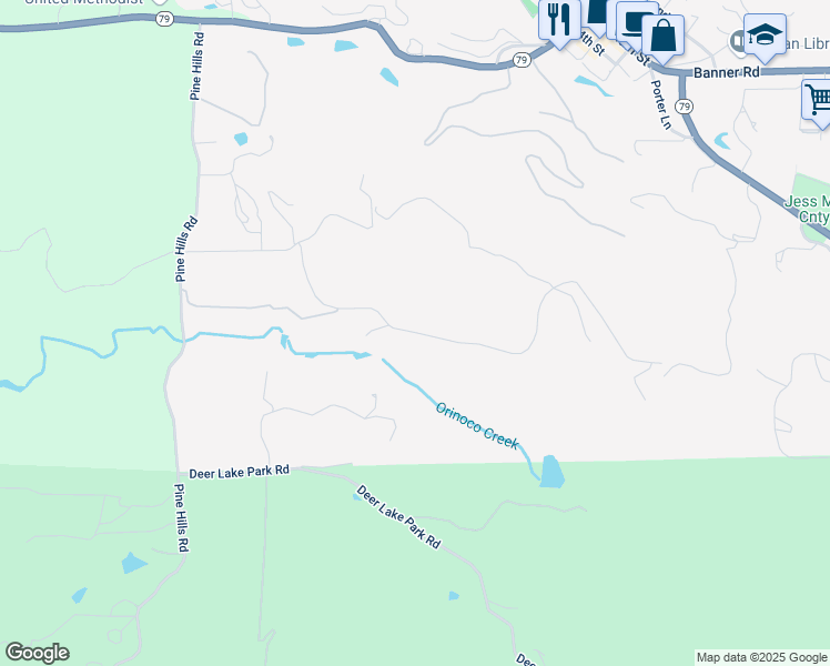 map of restaurants, bars, coffee shops, grocery stores, and more near Van Duesan Road in Julian