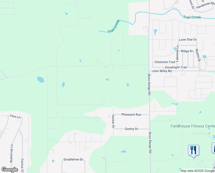 map of restaurants, bars, coffee shops, grocery stores, and more near 10569 Range Road in Justin