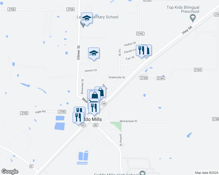 map of restaurants, bars, coffee shops, grocery stores, and more near 1049 Agape Court in Caddo Mills