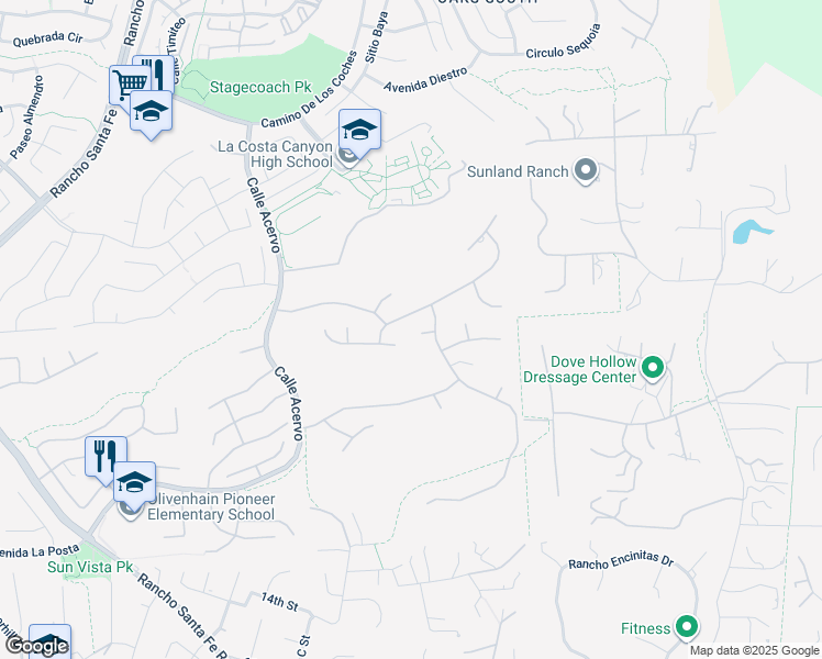 map of restaurants, bars, coffee shops, grocery stores, and more near 3564 Corte Rosado in Carlsbad