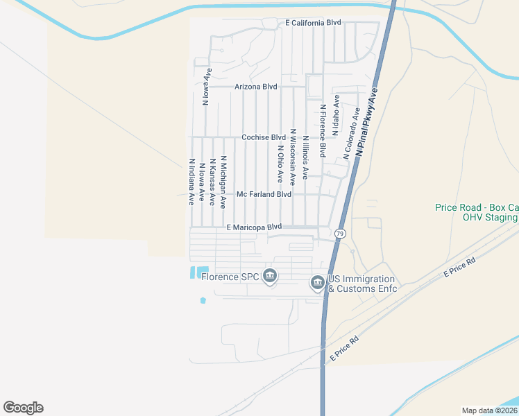 map of restaurants, bars, coffee shops, grocery stores, and more near 3701 North South Dakota Avenue in Florence