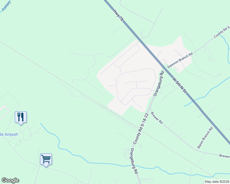 map of restaurants, bars, coffee shops, grocery stores, and more near 1293 Wild Goose Trail in Summerville