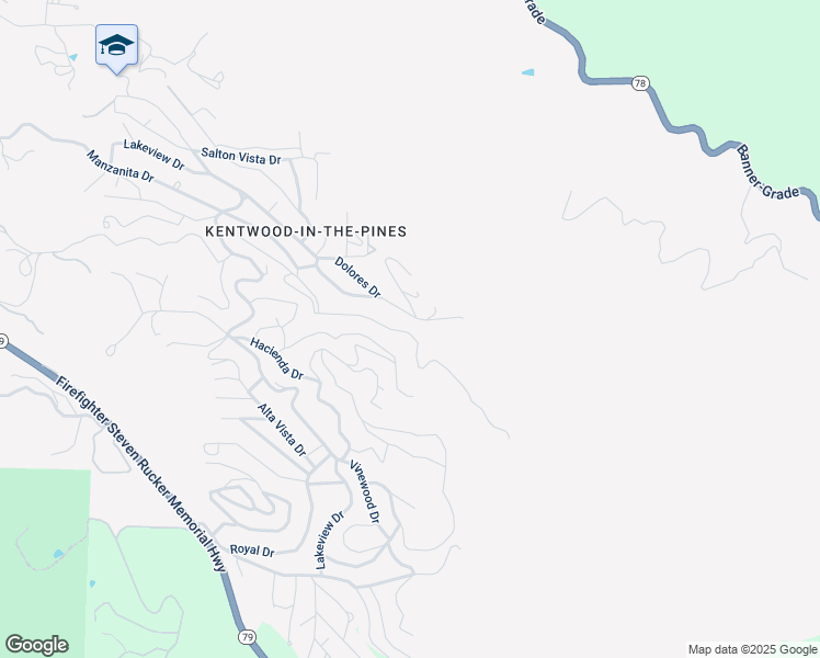 map of restaurants, bars, coffee shops, grocery stores, and more near 555 Manzanita Drive in Julian