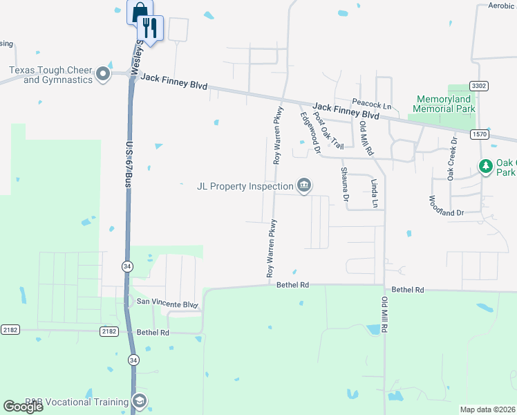 map of restaurants, bars, coffee shops, grocery stores, and more near 520 Cristo Range Drive in Greenville