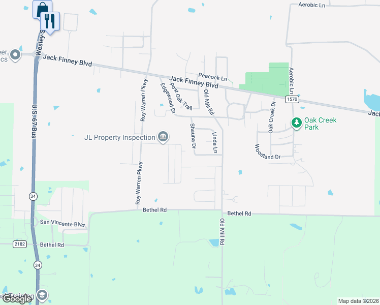 map of restaurants, bars, coffee shops, grocery stores, and more near 9805 Hunters Run Street in Greenville