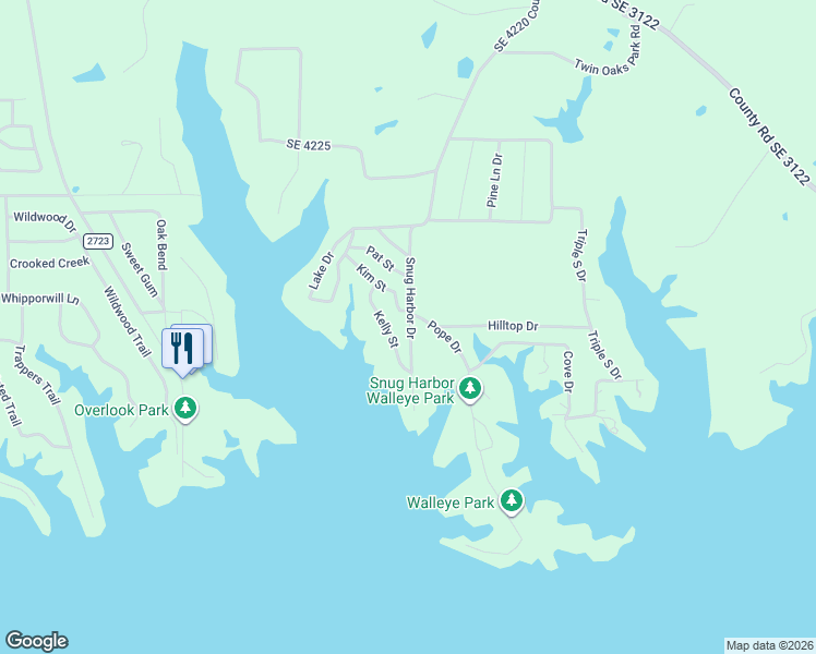 map of restaurants, bars, coffee shops, grocery stores, and more near 966 County Road SE 4220 in Mount Vernon