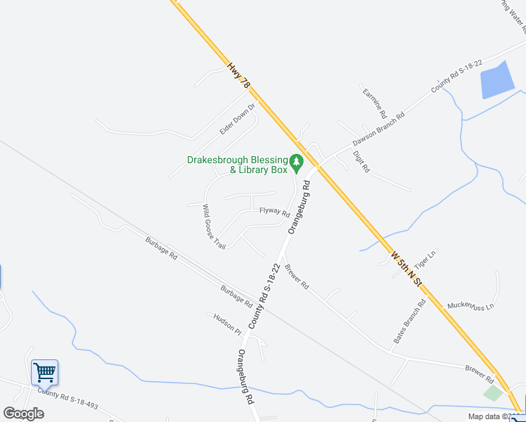 map of restaurants, bars, coffee shops, grocery stores, and more near 1113 Flyway Road in Summerville