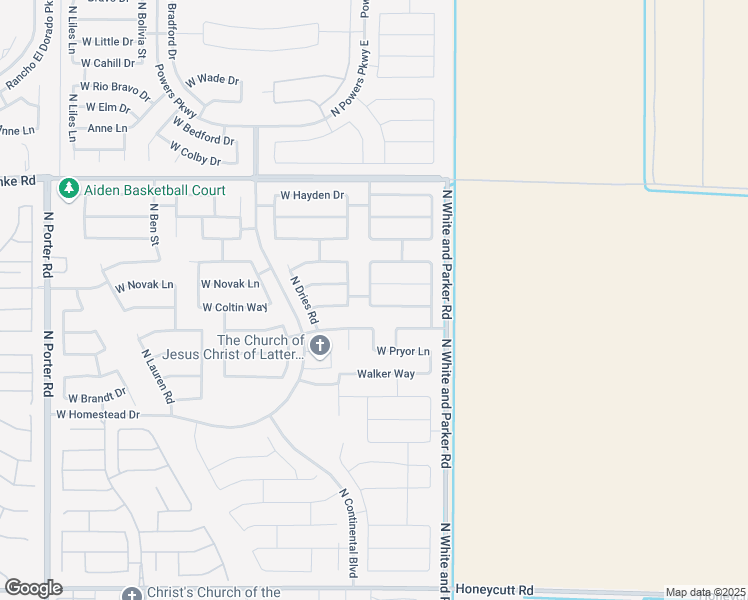 map of restaurants, bars, coffee shops, grocery stores, and more near 40174 West Coltin Way in Maricopa
