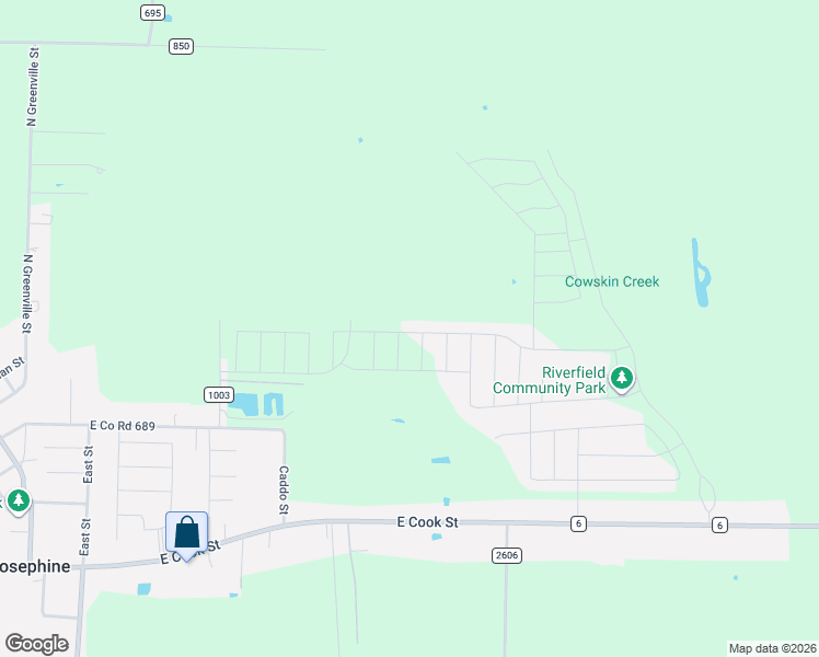 map of restaurants, bars, coffee shops, grocery stores, and more near East County Road 689 in Royse City